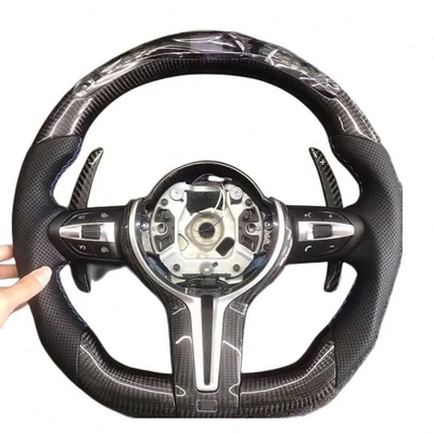 BMW カーボンファイバー ステアリング ホイール 穿孔革用 M3 M5 F20 F22 F30 F31 F36