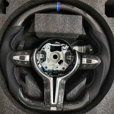BMW カーボンファイバー ステアリング ホイール 穿孔革用 M3 M5 F20 F22 F30 F31 F36