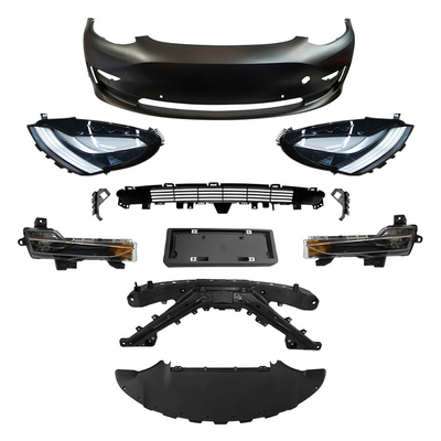 フロント バンパーグリル オートヘッドランプ OEM 1084168-SO-5-E フォー テスラ MD3 2020 2021 カラー画像