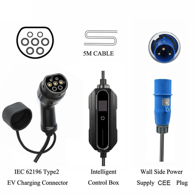 ブラック 電動車 ホーム 携帯ウォールボックス 10A 16A 20A 24A 32A Ev 充電器 交換/修理