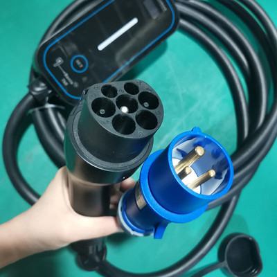 GBTポータブルEV充電器タイプ1/タイプ2 16A/32Aの電流調節可能な電気自動車
