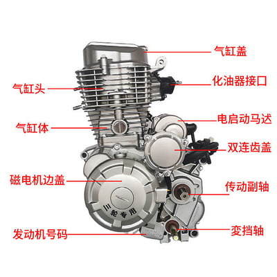 CDI点火と鋳鉄材料の3輪エンジンモーターバイクエンジンシステム