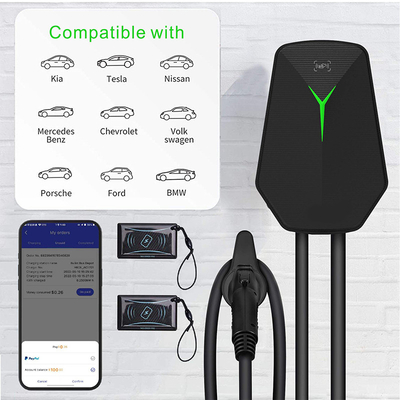 ウォールボックスタイプ2 EV ウォールチャージャー 32A 400V AC 充電ステーション 充電点 7KW 駐車場