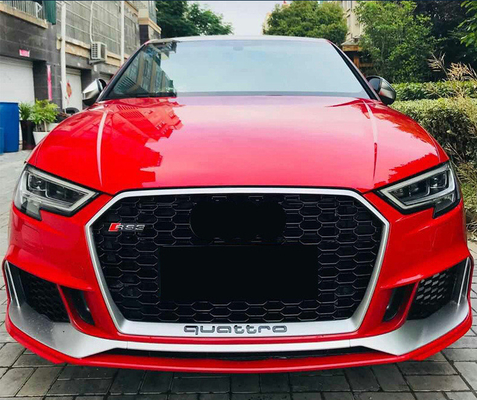アウディ A3 RS3 フロントバンパーを格子付きに変えて 2009-2013 S3 8P フェイスリフト OE NO
