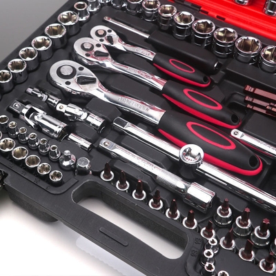 自動車修理 151PCS 自動車ツールボックス 12pt 6pt ソケットセット ツールキット 自動車修理ツール