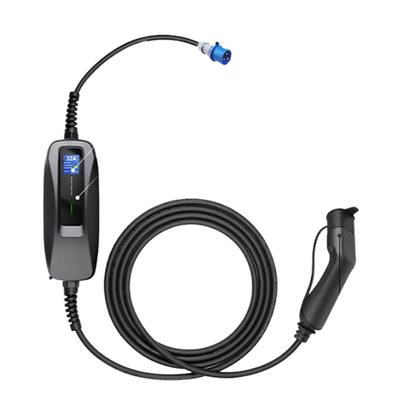 32A Type1/Type2 ニッサン LEAF 充電ケーブル用のポータブルEV充電箱 黒