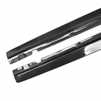 メルセデス・ベンツCクラスW205 C205 C200 AMGセダン 2015-2018向けカーボンファイバーサイドスカート