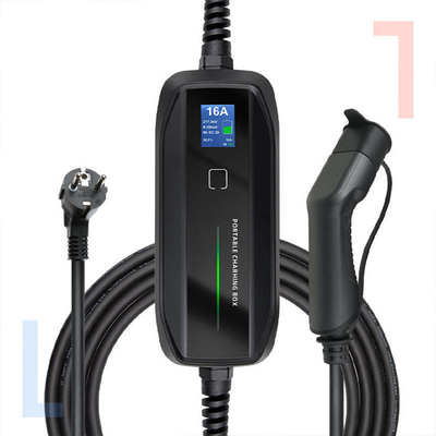 16A ポータブルEV充電箱タイプ1/タイプ2 IP67接続 簡単に持ち運びできる車充電器