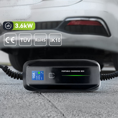 16A ポータブルEV充電箱タイプ1/タイプ2 IP67接続 簡単に持ち運びできる車充電器
