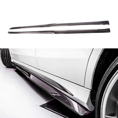 2013-2021 メルセデス・ベンツ W205 C205 スポーツ用の炭素繊維サイドスカート拡張スプリッター