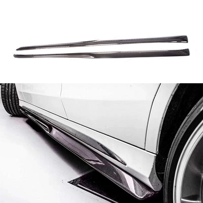 225*20*24cm カーボンファイバーサイドプロテクション サイドスカート メルセデス・ベンツ W205 C205 スポーツ