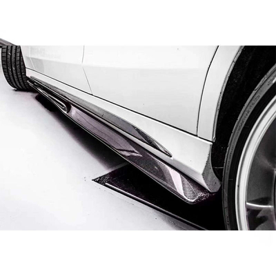 225*20*24cm カーボンファイバーサイドプロテクション サイドスカート メルセデス・ベンツ W205 C205 スポーツ