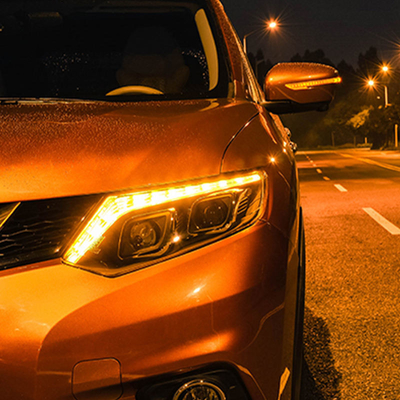 14-16 X-Trail LED 自動車ヘッドライト 改造型 フロントランプ ストリーマー ターン信号ヘッドランプ