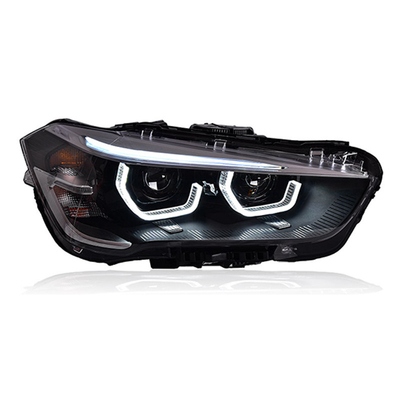 12Vヘッドライト組立 改造されたスプーン 昼間ランニングライト BMW X1用のLEDレーザーレンズ