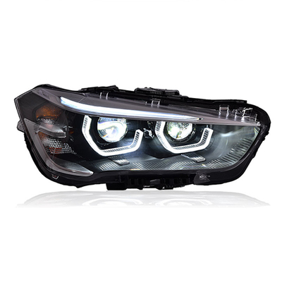 12Vヘッドライト組立 改造されたスプーン 昼間ランニングライト BMW X1用のLEDレーザーレンズ