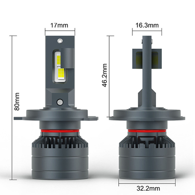 H4 10~18V 自動車用 LEDヘッドライト ランプ 白い光と温度範囲 -40°C~80°C
