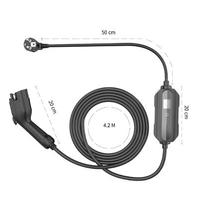 230V AC 入力 ポータブル EV 充電器 3.5Kw マックス 16A 出力 便利な Ev 充電