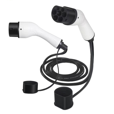電気自動車EV充電ケーブル 双銃32A 16A 3.5Kwタイプ1からタイプ2 黒